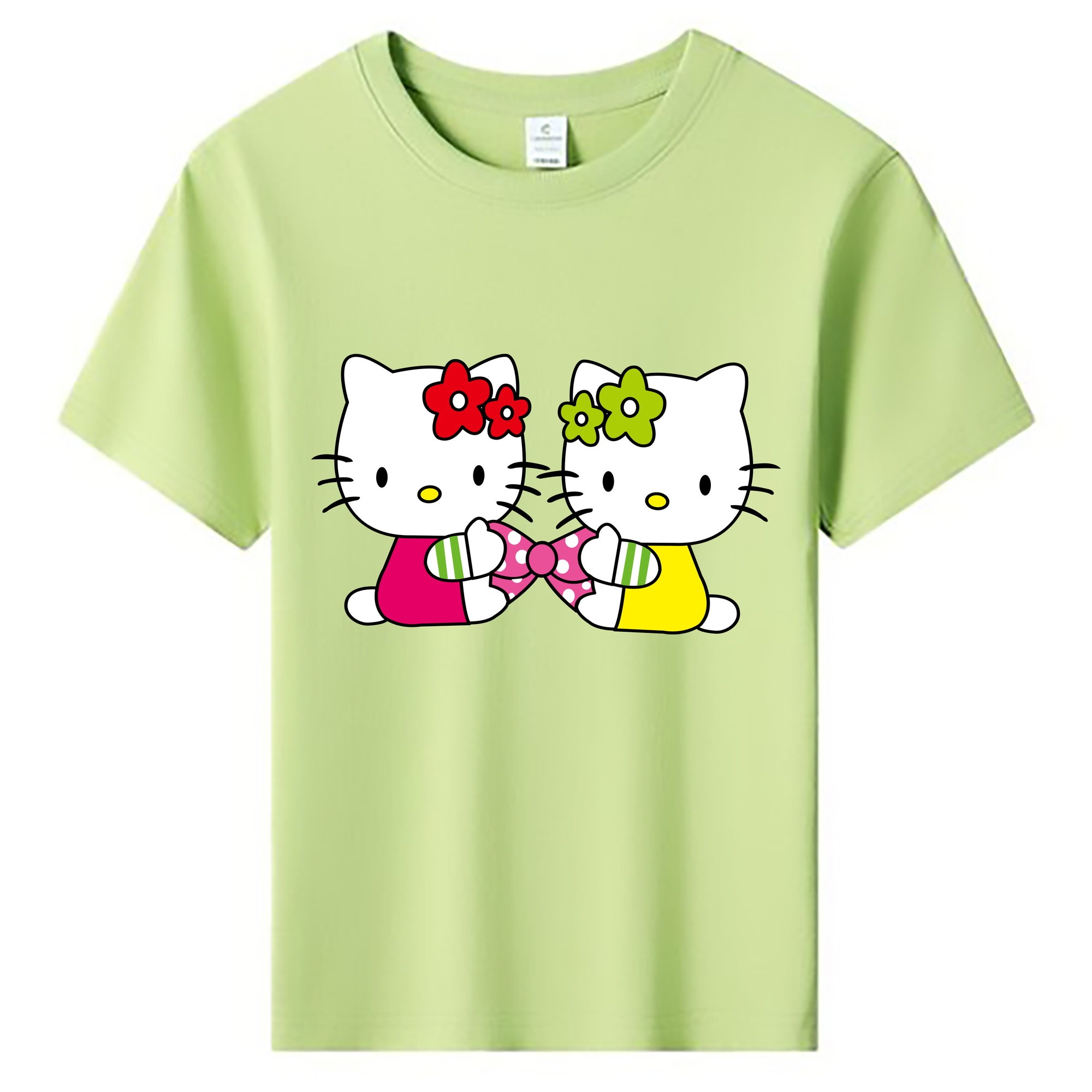 （画像用） Hello Kitty ハローキティ 綿100％キッズTシャツ（フロントプリント）